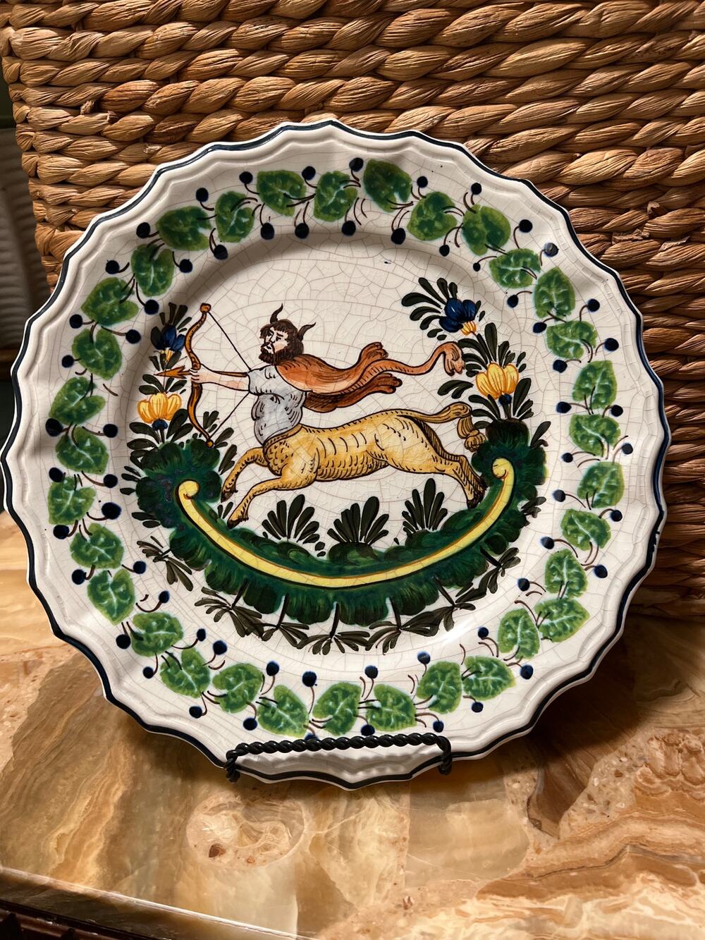 Centaur Made in Italy Painted Plate: 11”